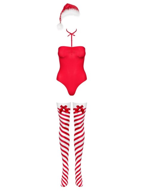 Bielizna-Kissmas body czerwone L/XL Obsessive - Amocarat Sp. z o.o.