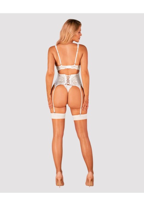 Bielizna-S814 pończochy białe L/XL Obsessive - Amocarat Sp. z o.o.