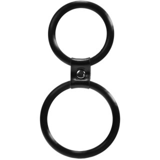 Pierścień- Me You Us Dual Ring Cock Ring Black ABS - Intimate Distribution (dystrybutor)