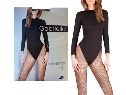 Bielizna-Kabarette/Rajstopy 151 CZARNE S/M GABRIELLA