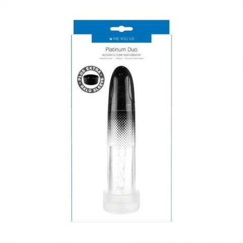 Me You Us Platinum Duo Automatic Pump Masturbator Clear/Black ABS - Intimate Distribution (dystrybutor)