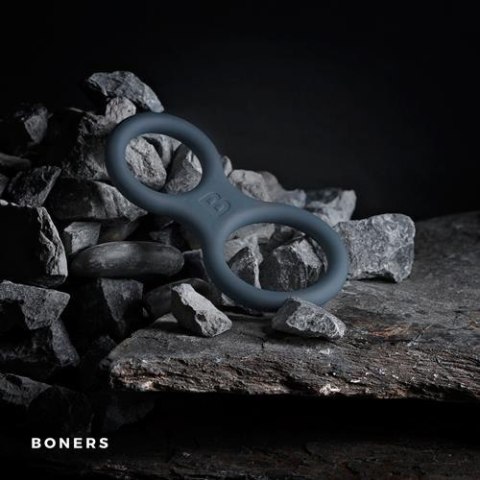 Boners Silicone Cock Ring And Ball Stretcher - Grey ONE-DC B.V.