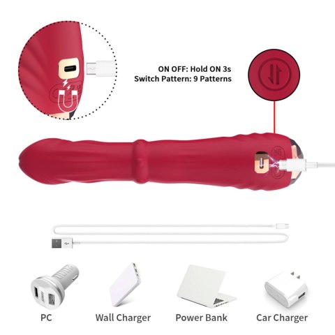 Jackal Red 9 vibration function Boys of Toys Sp. z o.o.