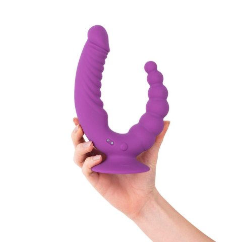 Teazers - Double Vibrator with Suction Cup and Remote - Purple ONE-DC B.V.