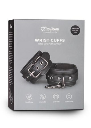 Kajdanki-Black Leather Handcuffs ONE-DC B.V.