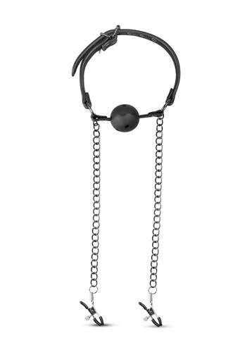 Knebel-Open Ball Gag With Nipple Clamps ONE-DC B.V.