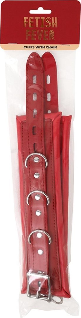 Fetish Fever - Cuffs with chain - Red Intimate Distribution