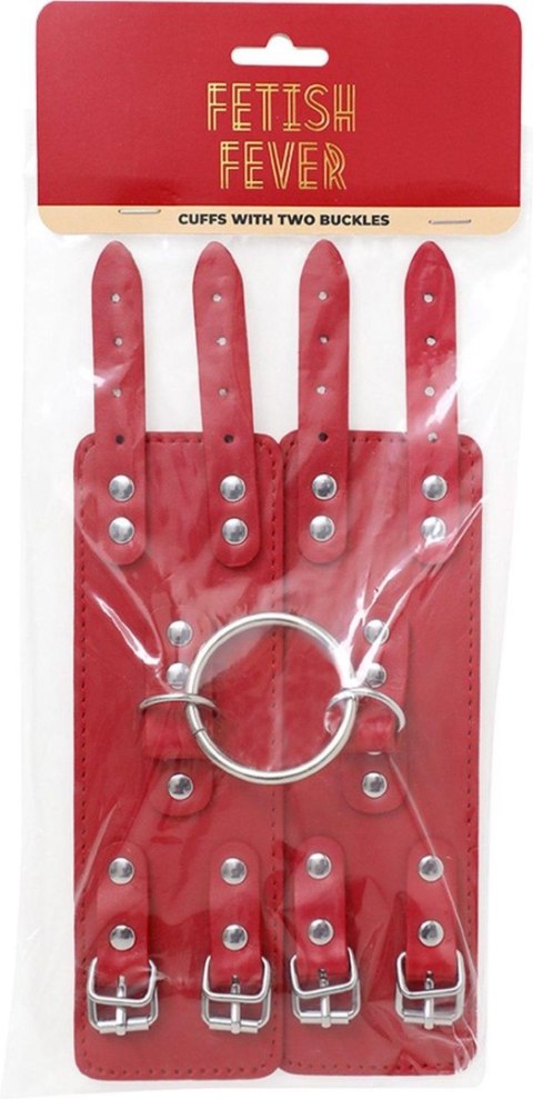 Fetish Fever - Cuffs with two buckles - Red Intimate Distribution