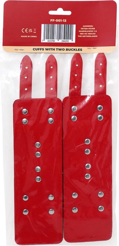 Fetish Fever - Cuffs with two buckles - Red Intimate Distribution