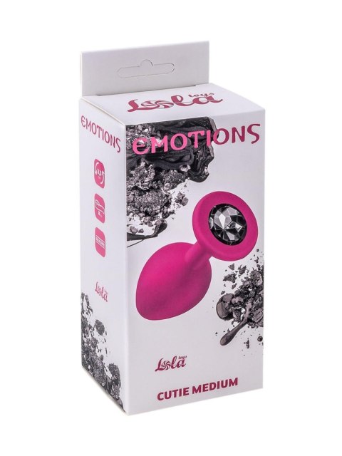 Plug-Anal Plug Emotions Cutie Medium Pink dark black crystal Intimate Distribution