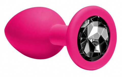 Plug-Anal Plug Emotions Cutie Medium Pink dark black crystal Intimate Distribution