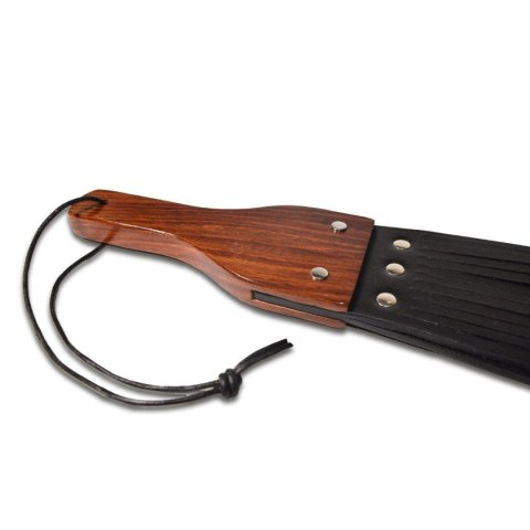 Prowler RED Leather and Wood Fringe Paddle Intimate Distribution