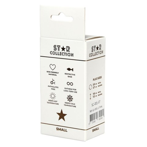 Star Collection - Pink Silicone Anal Plug S - Light Pink Stone Intimate Distribution