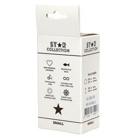 Star Collection - Silver Metal Anal Plug S - Light Pink Stone Intimate Distribution