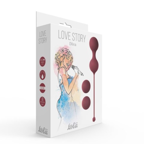 Vaginal balls set Love Story Diva Wine Red Intimate Distribution