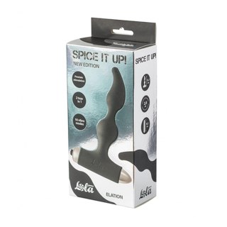 Vibrating Anal Plug Spice it up New Edition Elation Black Intimate Distribution
