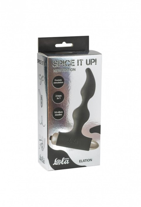 Vibrating Anal Plug Spice it up New Edition Elation Black Intimate Distribution