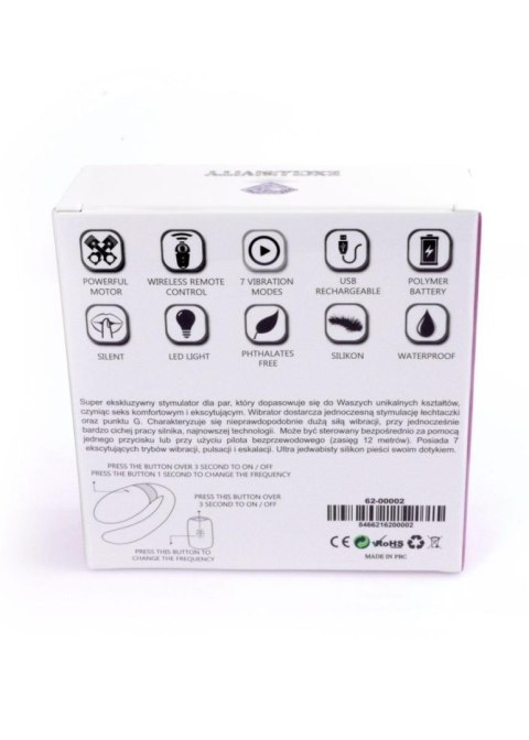 Stymulator-V-Vibe Purple USB 7 Function / Remote Control Boys of Toys Sp. z o.o.