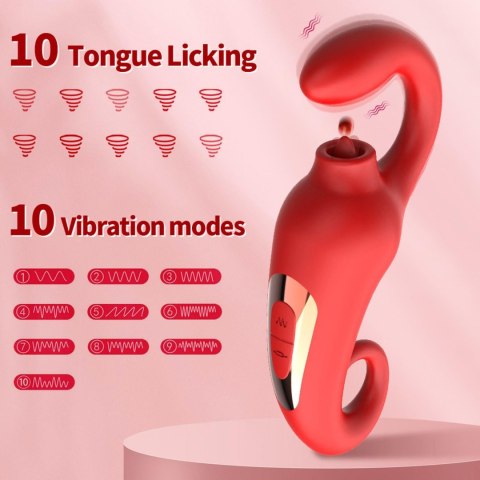 Wibrator-Merfi, 10 vibration functions, 10 frequency tongue licking USB Boys of Toys Sp. z o.o.