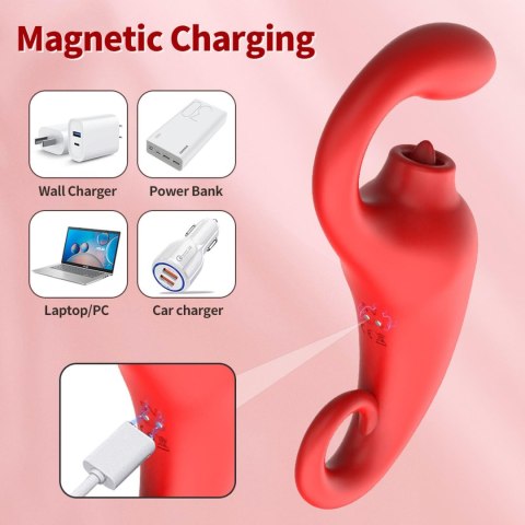 Wibrator-Merfi, 10 vibration functions, 10 frequency tongue licking USB Boys of Toys Sp. z o.o.