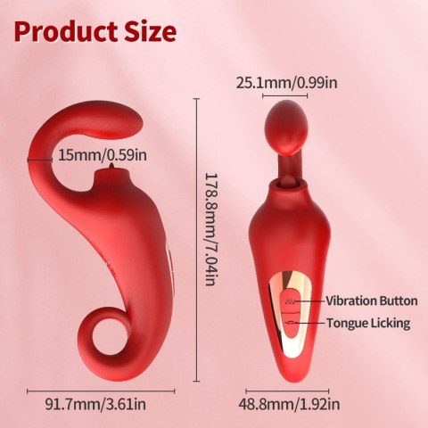 Wibrator-Merfi, 10 vibration functions, 10 frequency tongue licking USB Boys of Toys Sp. z o.o.