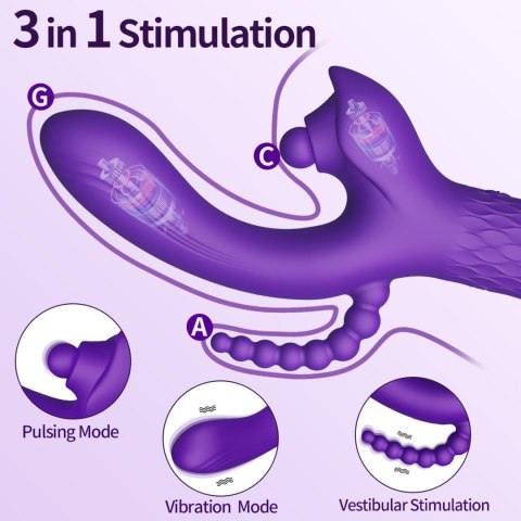Wibrator - Patty, 7 vibration functions, 7 ball tapping, USB Boys of Toys Sp. z o.o.
