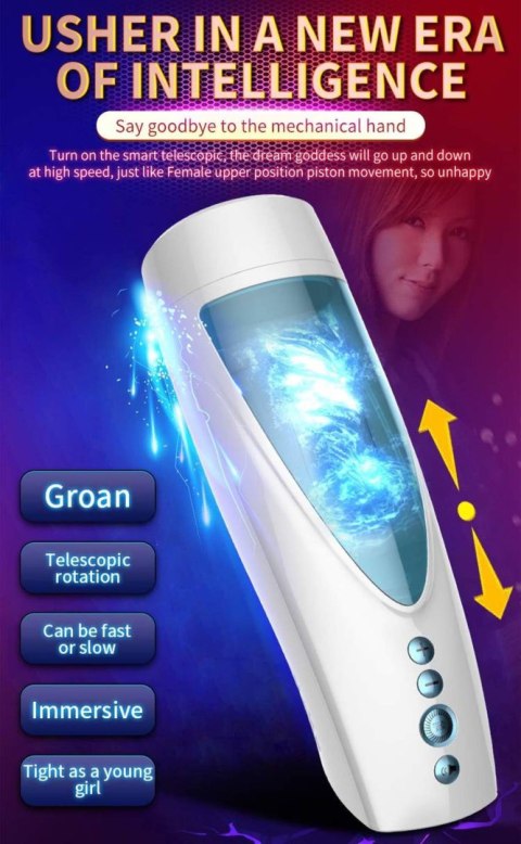 Masturbator-Vibrating, Rotating and Flashing Masturbation USB 10+10 Function / Talk Mode Boys of Toys Sp. z o.o.