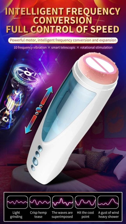 Masturbator-Vibrating, Rotating and Flashing Masturbation USB 10+10 Function / Talk Mode Boys of Toys Sp. z o.o.