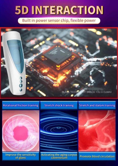 Masturbator-Vibrating, Rotating and Flashing Masturbation USB 10+10 Function / Talk Mode Boys of Toys Sp. z o.o.