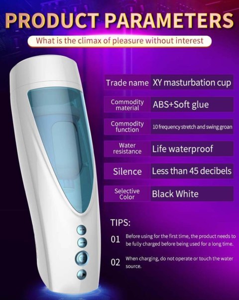 Masturbator-Vibrating, Rotating and Flashing Masturbation USB 10+10 Function / Talk Mode Boys of Toys Sp. z o.o.