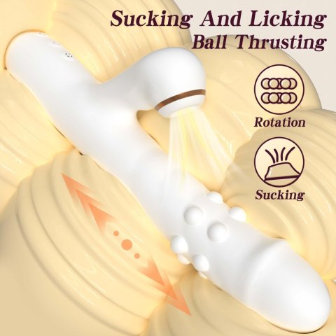 Silicone Vibrator - 3 rotating functions and 7 licking functions Boys of Toys Sp. z o.o.