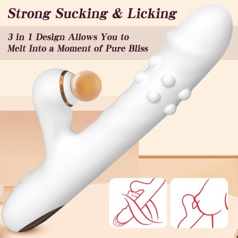 Silicone Vibrator - 3 rotating functions and 7 licking functions Boys of Toys Sp. z o.o.