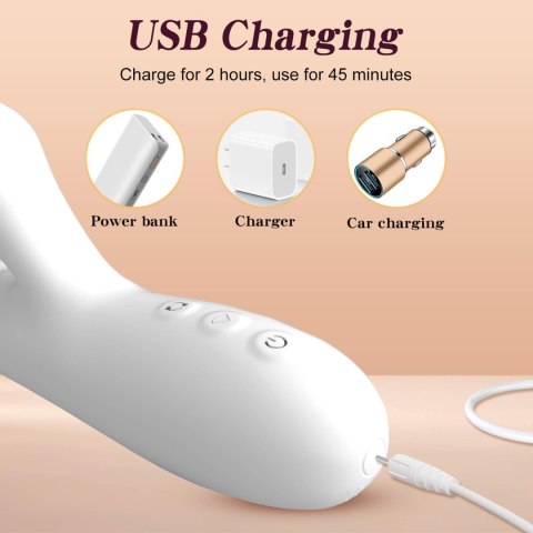 Silicone Vibrator - 3 rotating functions and 7 licking functions Boys of Toys Sp. z o.o.