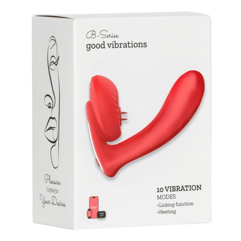 Silicone vibrator 10 vibration modes, Licking, Heating + APP control Boys of Toys Sp. z o.o.