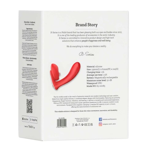 Silicone vibrator 10 vibration modes, Licking, Heating + APP control Boys of Toys Sp. z o.o.
