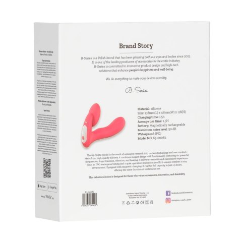 Silicone vibrator 3 speeds, 6 frequencies,
Finger function,
Heating + APP control Boys of Toys Sp. z o.o.