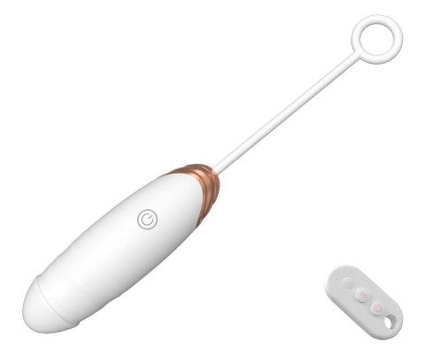 Vibrating Silicone Love EGG USB 7 vibration and thrust functions / Remote control White Boys of Toys Sp. z o.o.