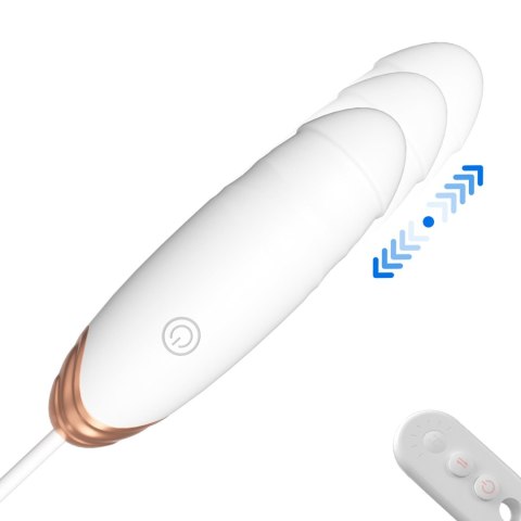 Vibrating Silicone Love EGG USB 7 vibration and thrust functions / Remote control White Boys of Toys Sp. z o.o.