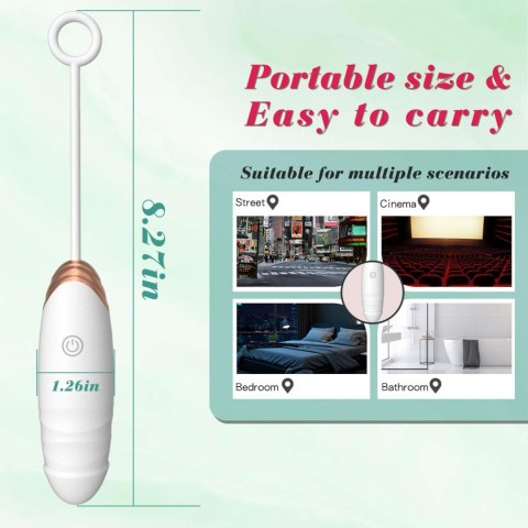 Vibrating Silicone Love EGG USB 7 vibration and thrust functions / Remote control White Boys of Toys Sp. z o.o.