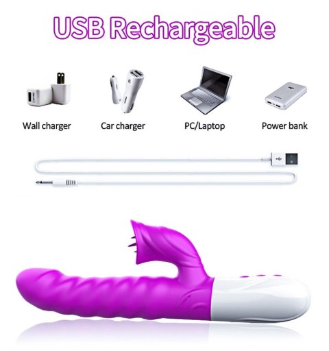 Wibrator-Silicon, Vibrator 7 Function and Heating Mode, PURPLE Boys of Toys Sp. z o.o.