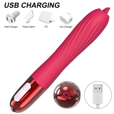 Wibrator-Silicone Vibrator USB, 10 vibration modes, Heating Boys of Toys Sp. z o.o.