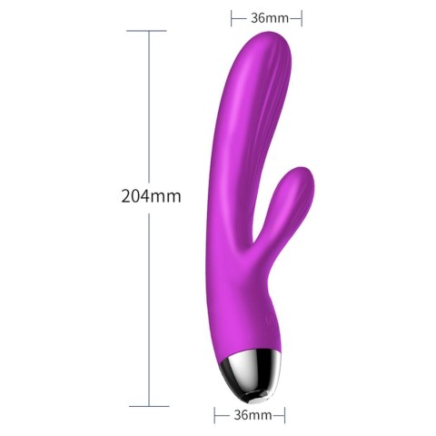 Wibrator-Silicone Vibrator and Pulsator Purple USB 7+7 Function / Heating Boys of Toys Sp. z o.o.
