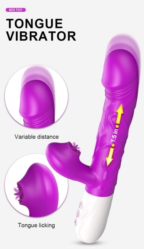 Wibrator- SiliconeTongue Vibrator, USB 10 Function Boys of Toys Sp. z o.o.