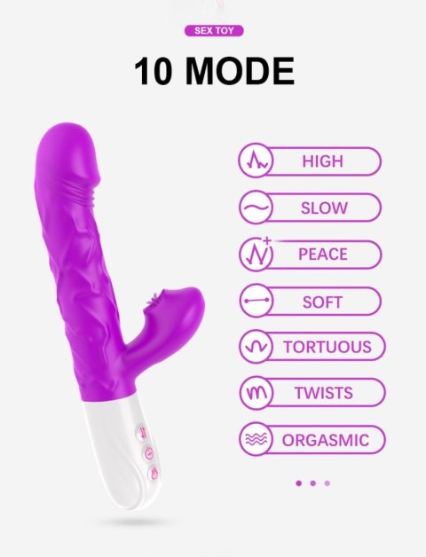 Wibrator- SiliconeTongue Vibrator, USB 10 Function Boys of Toys Sp. z o.o.