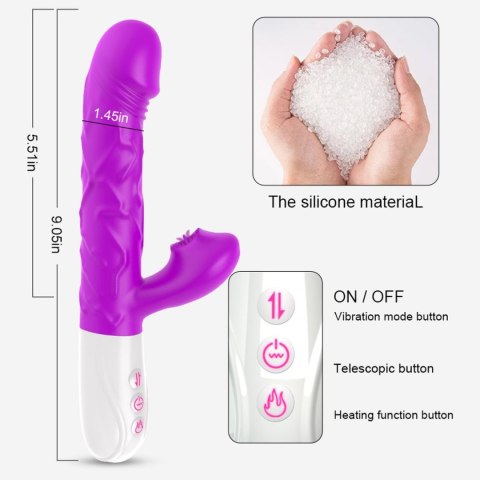 Wibrator- SiliconeTongue Vibrator, USB 10 Function Boys of Toys Sp. z o.o.