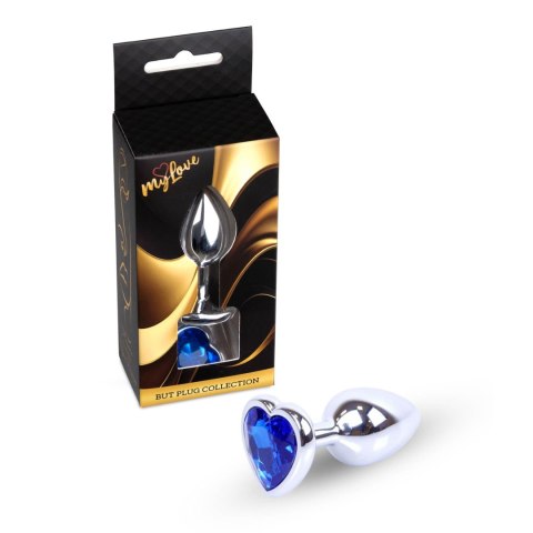 MyLove Toys - Jewellery Silver Heart PLUG- Dark Blue Boys of Toys Sp. z o.o.