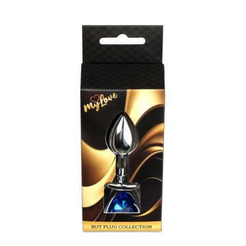 MyLove Toys - Jewellery Silver Heart PLUG- Dark Blue Boys of Toys Sp. z o.o.
