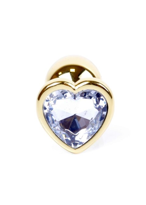 Plug-Jewellery Gold Heart PLUG- Clear Boys of Toys Sp. z o.o.