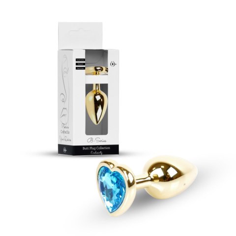 Plug-Jewellery Gold Heart PLUG- Light Blue Boys of Toys Sp. z o.o.