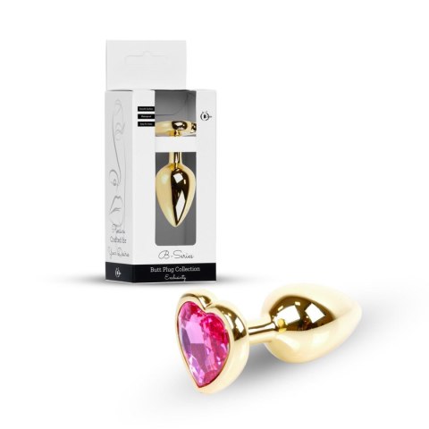Plug-Jewellery Gold Heart PLUG- Pink Boys of Toys Sp. z o.o.
